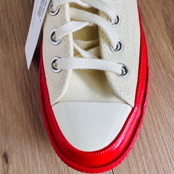 ❤️Men Sz 11 CONVERSE Hearts Valentines Day Chuck Comme des Garcons Shoes A01796C - Picture 5 of 9
